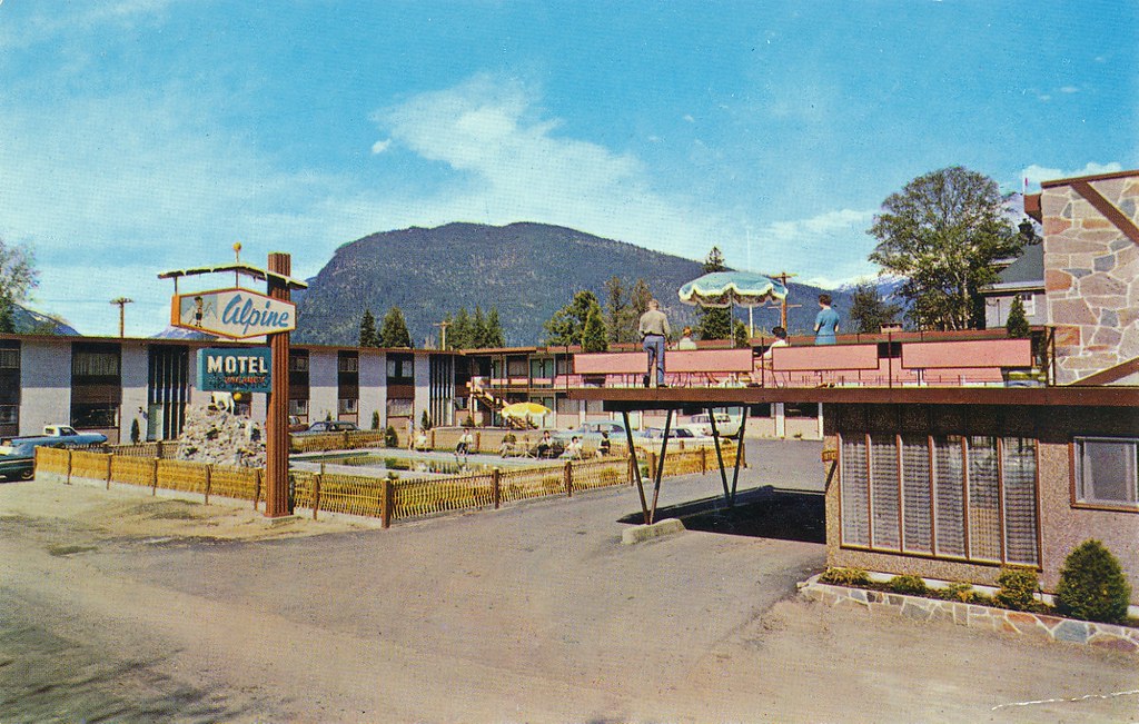 Postcard: Alpine Motel, Revelstoke, B.C., c.1964 — illustrating Plumbing